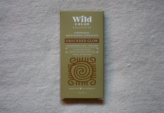 NEW: Grounded Glow Adaptogenic Ceremonial Chocolate Bar, 50 gr | Ceremonial Cacao Bar