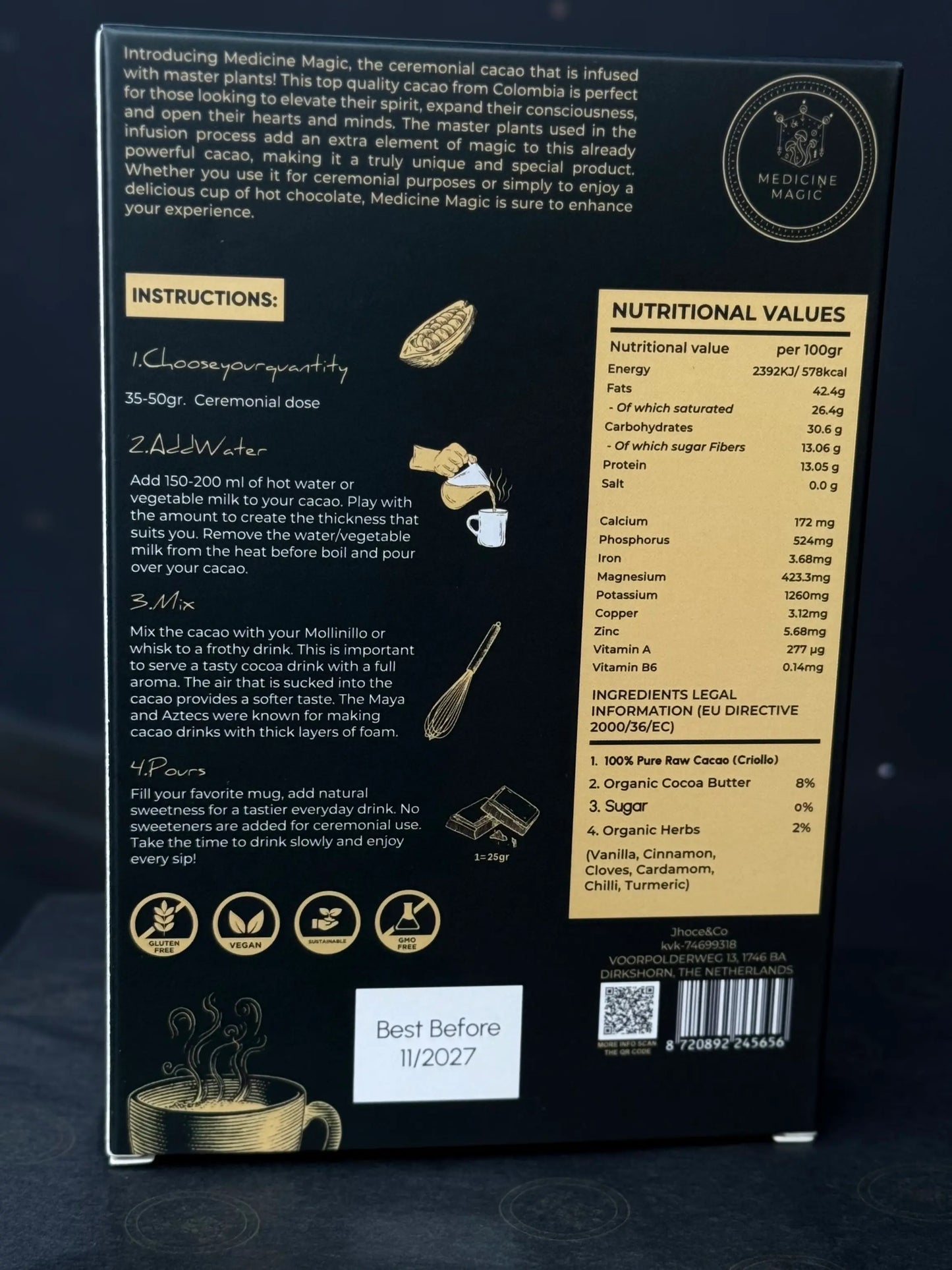 NEW: Ceremonial Cacao Paste with Blue Lotus - 400 gr