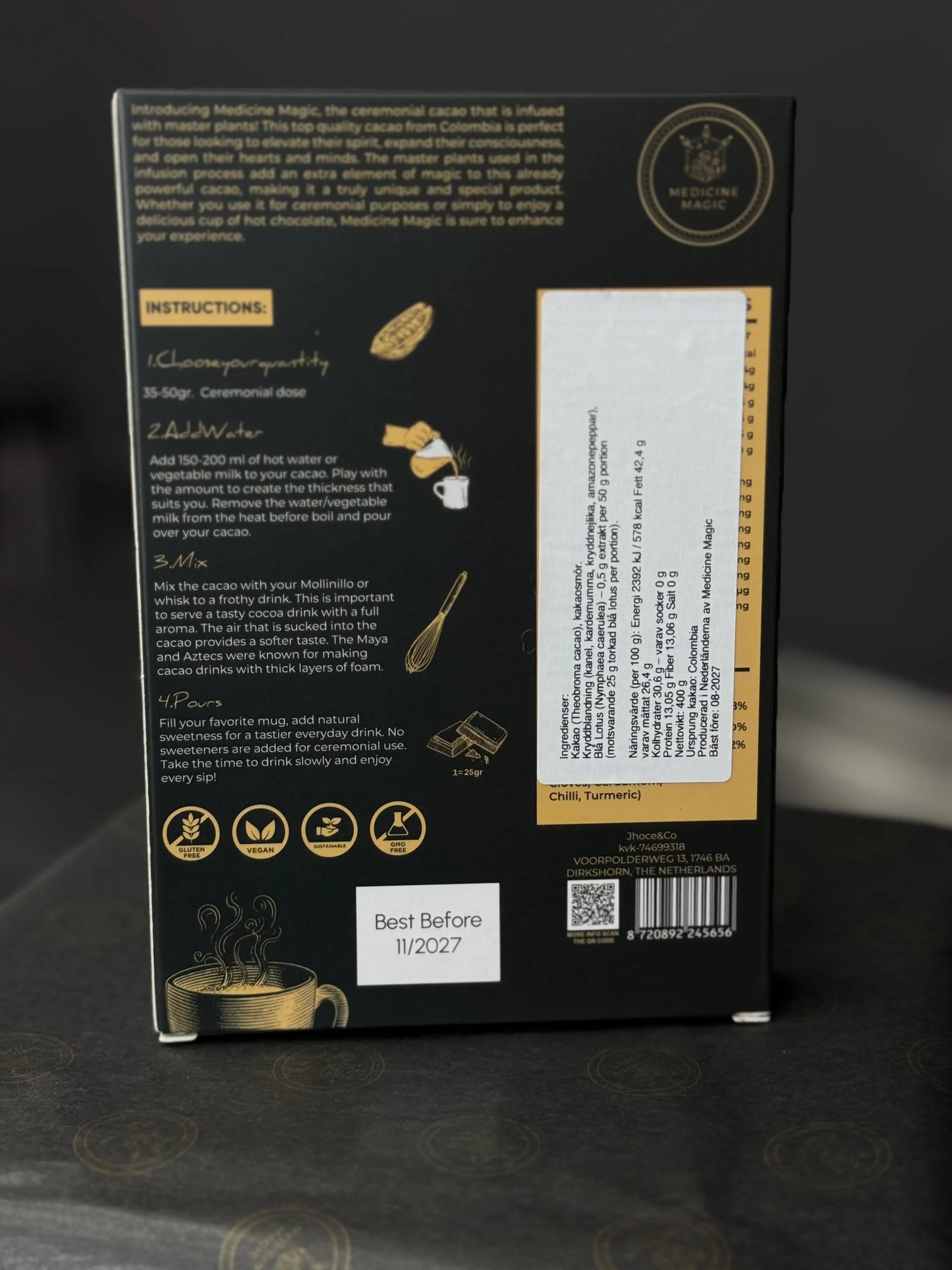 NEW: Ceremonial Cacao Paste with Blue Lotus - 400 gr