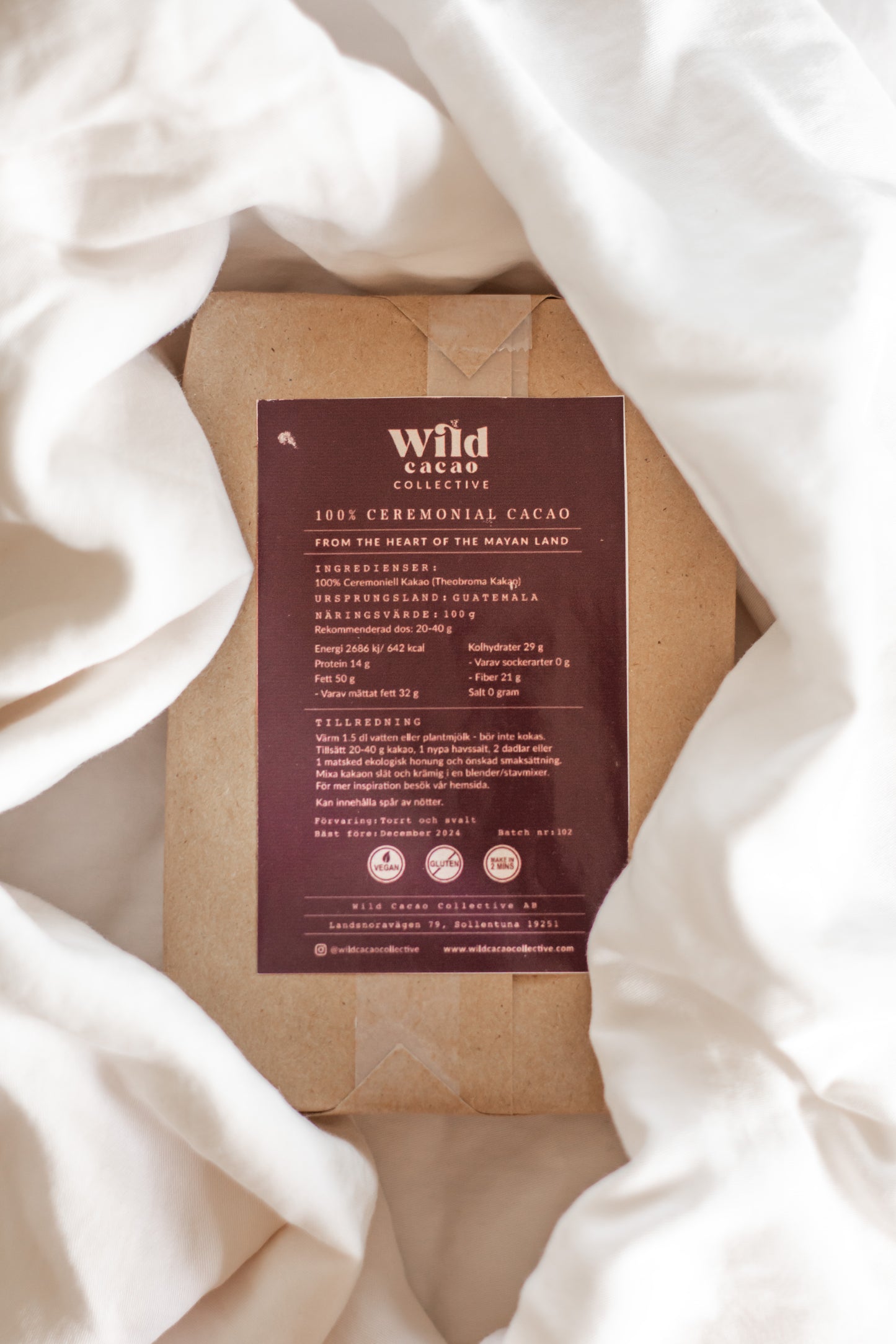 NEW: Maia Raices 100% Ceremoniell Cacao block, 454 gr