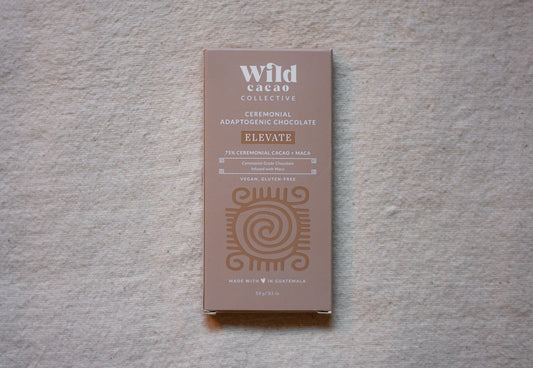 NEW: Elevate Adaptogenic Ceremonial Chocolate Bar, 50 gr | Ceremonial Cacao Bar