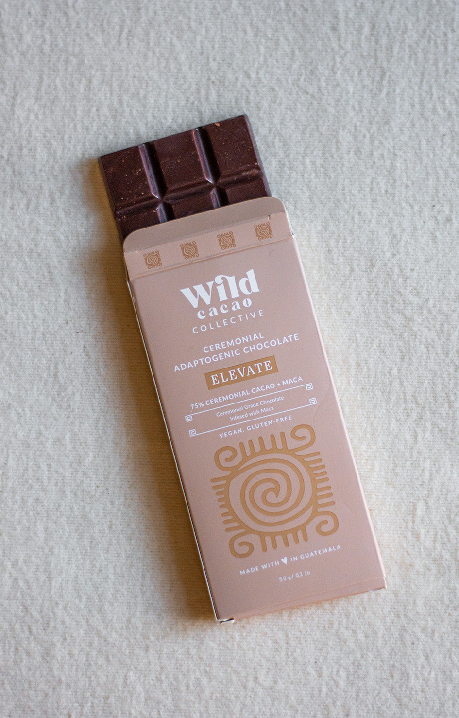 NEW: Elevate Adaptogenic Ceremonial Chocolate Bar, 50 gr | Ceremonial Cacao Bar