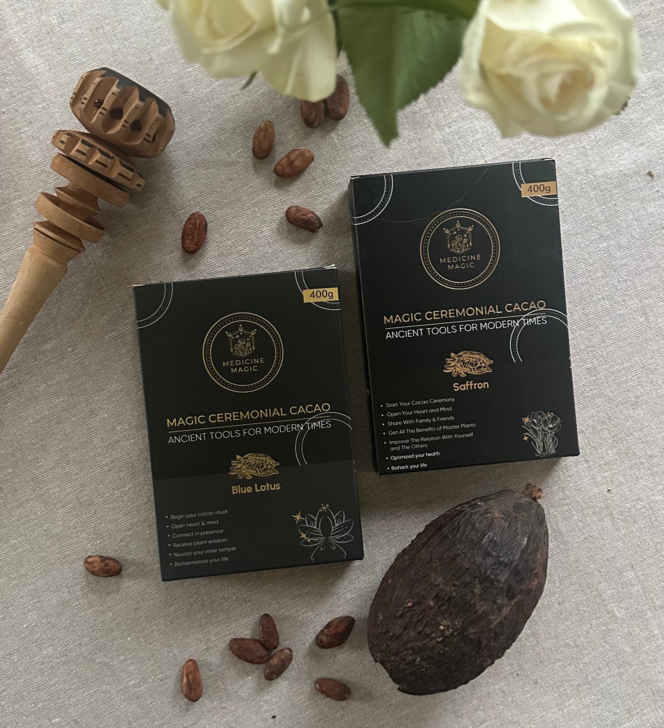 NEW: Ceremonial Cacao Paste with Saffron - 400 gr – Wild Cacao